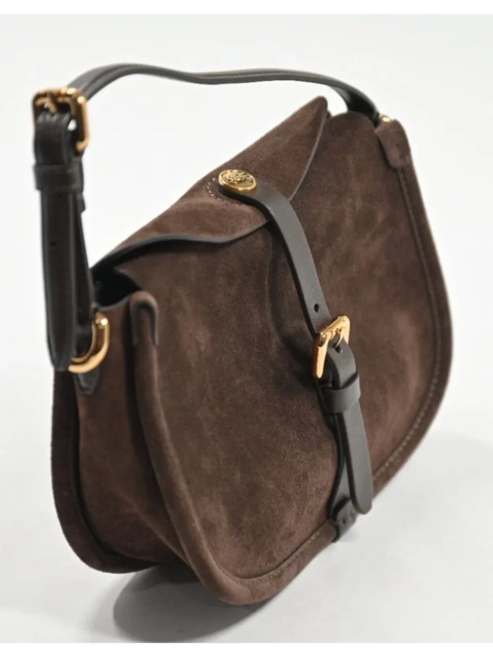 Etro Small Suede Pony Bag in Brown